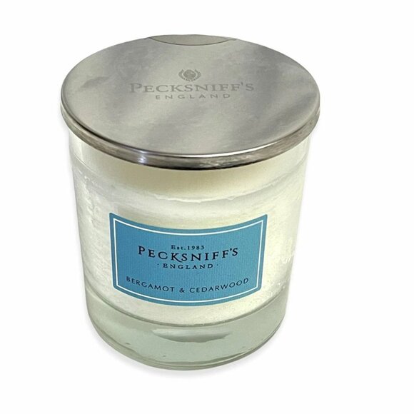 Pecksniff's Bergamot & CedarWood Candle 5.29 Oz. In Glass With Lid From England - Picture 2 of 2